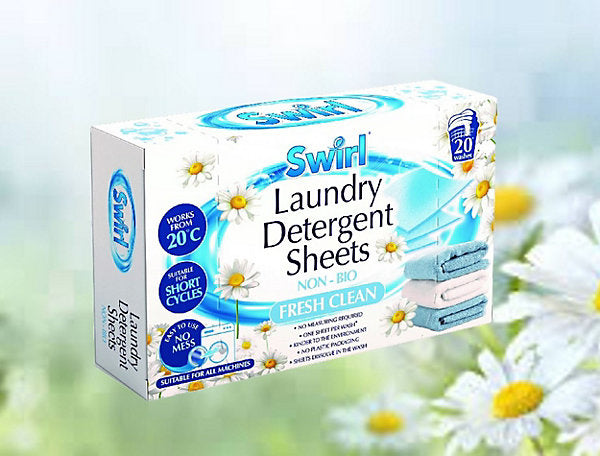 Best Swirl Dissolvable Laundry Detergent Sheets, Non Bio- Fresh Clean Scent | High Quality Cleaning Product Online - Product Image Best Swirl Dissolvable Laundry Detergent Sheets, Non Bio- Fresh Clean Scent | High Quality Cleaning Product Online - Product Image